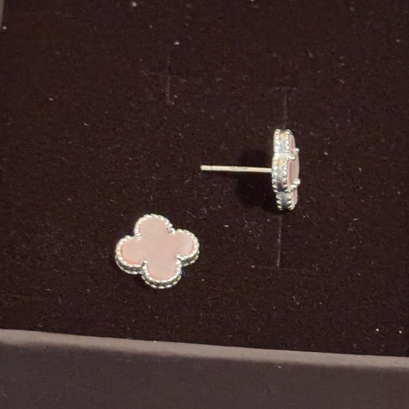 Mother Pearl 925 silver sterling earring studs - Picture 3 of 5